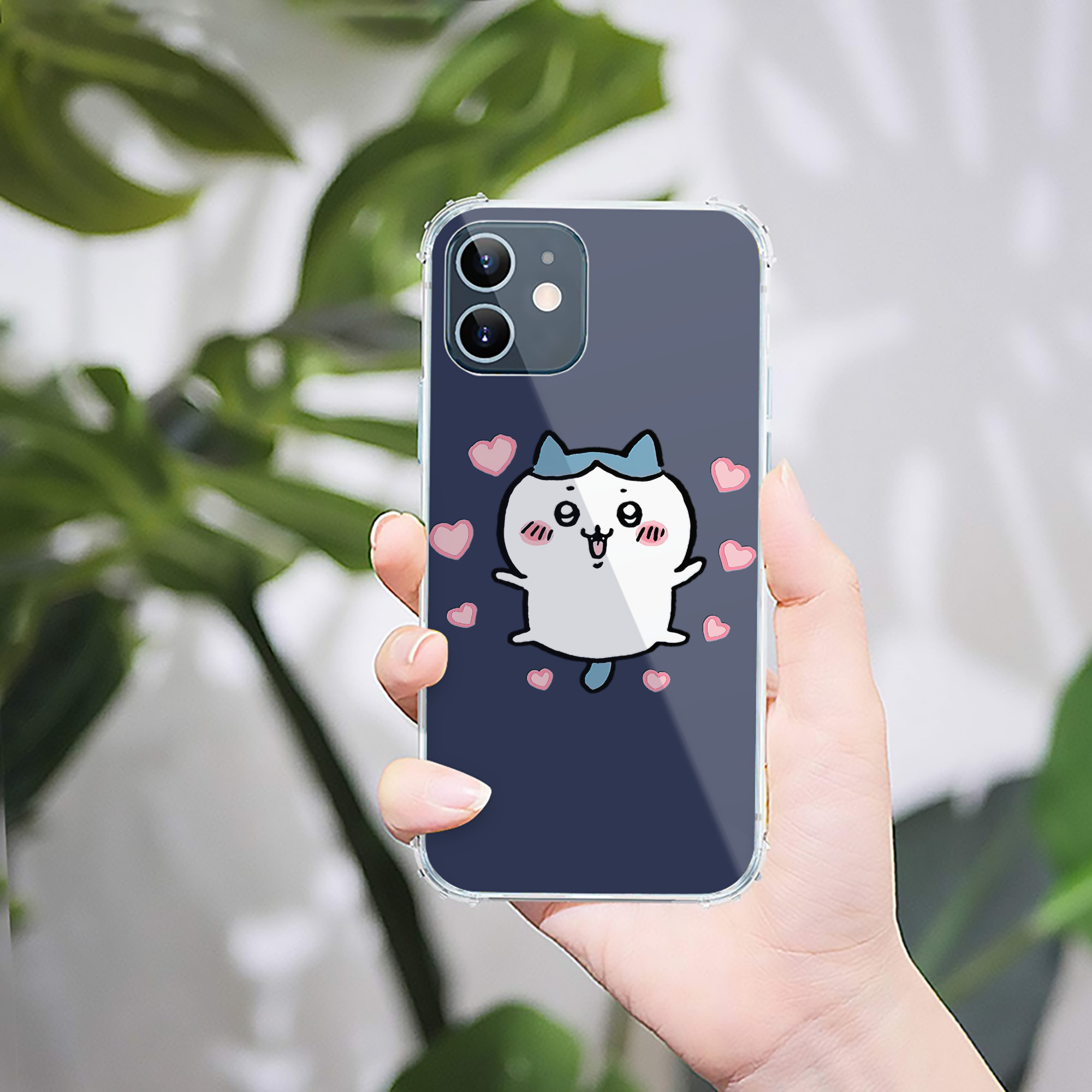 （画像用） ちいかわ ハチワレ Chii-kawa hachiware 【iPhone 12シリーズ対応】透明スマホケース（クリアソフトケース）